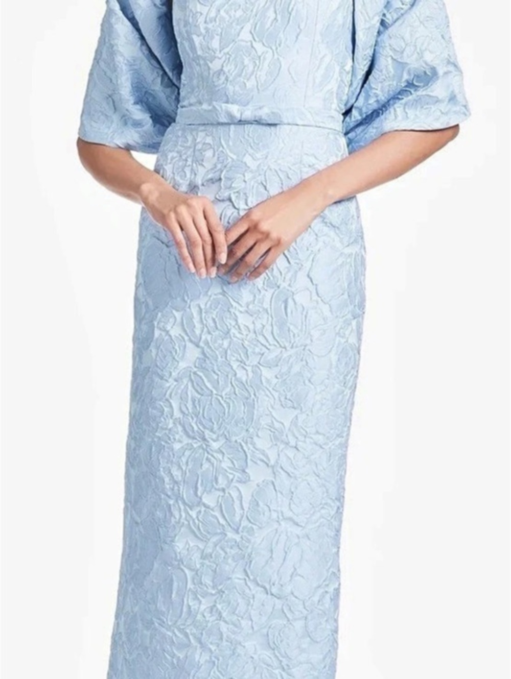 Sachin and Babi THE HUG ICE BLUE JACQUARD SHAWL